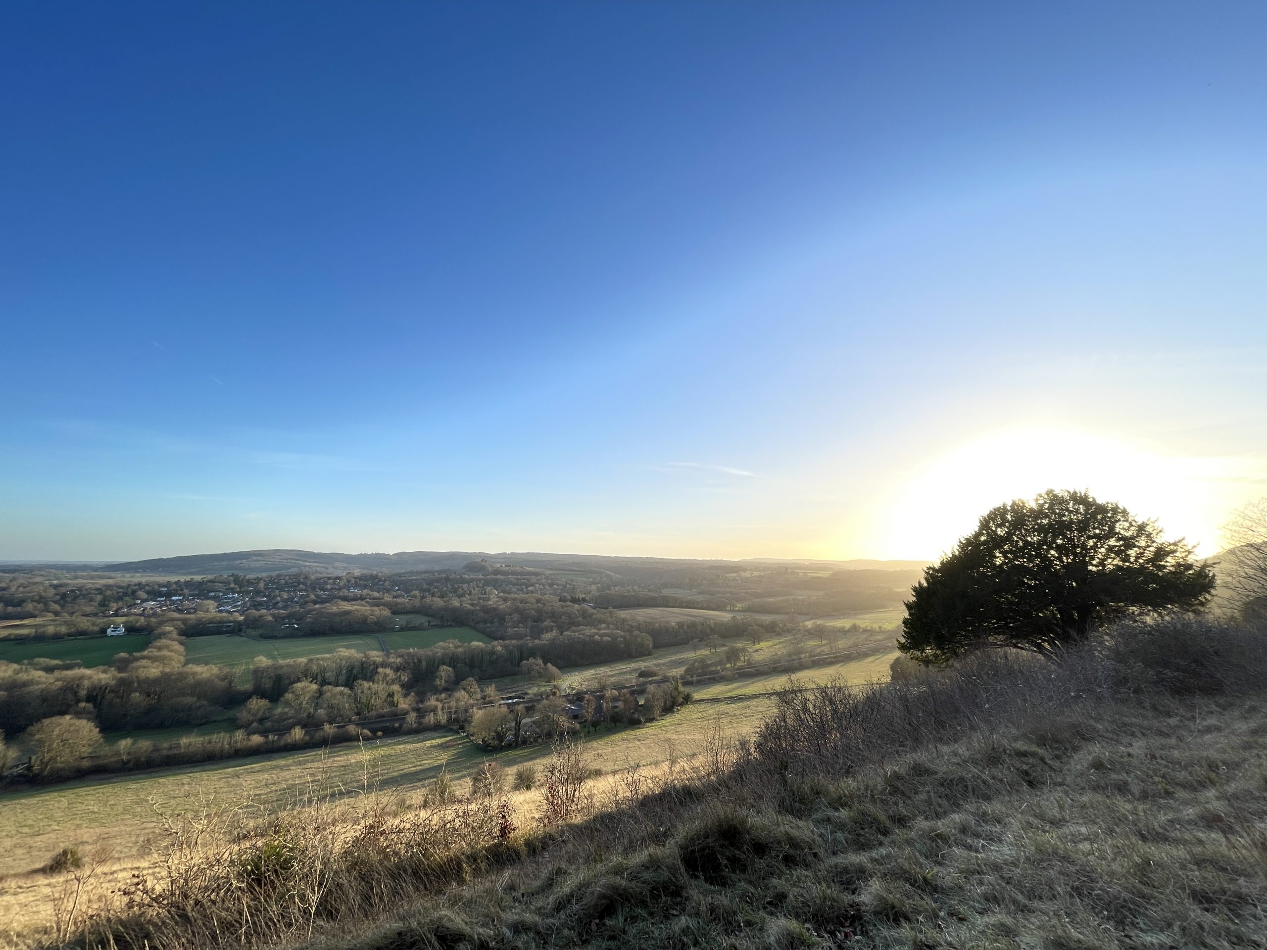 View from Ranmore Common hillside near Dorking